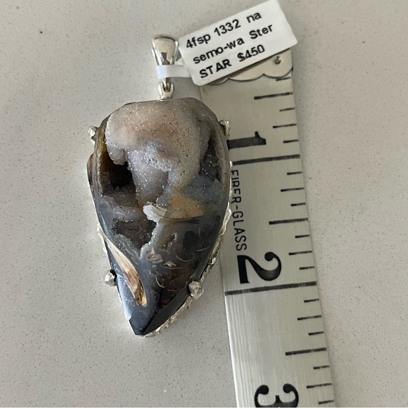 Unisex One of a Kind Shell Fossil 100 Million Years Old Pendant - Picture 3 of 12